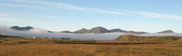 Fog bank over Adak, Sept 18, 2013.